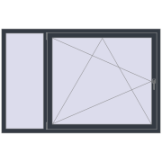 REHAU Euro 60 1800x1180 мм ANTHRACITE_GREY_STRUKTURAL з двох сторін REHAU Euro 60 1800x1180 мм ANTHRACITE_GREY_STRUKTURAL з двох сторін