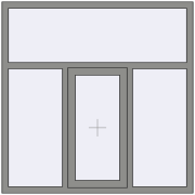 Вікна 1500x1500 мм Altest Pony 375 RAL 9007 Grey aluminium з двох сторін