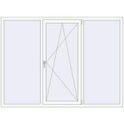 REHAU Euro 60 2100x1550 мм Білий (RAL 9016) з двох сторін REHAU Euro 60 2100x1550 мм Білий (RAL 9016) з двох сторін