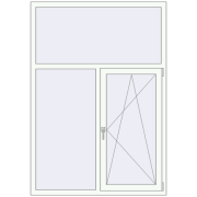 REHAU Euro 70 1300x1850 мм Білий (RAL 9016) з двох сторін