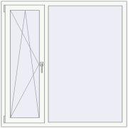 REHAU Brillant-Design 1400x1400 мм Білий (RAL 9016) з двох сторін