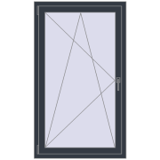 Вікна 900x1500 мм REHAU SYNEGO MD ANTHRACITE_GREY_STRUKTURAL з двох сторін