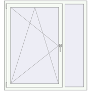 REHAU Euro 60 1300x1400 мм Білий (RAL 9016) з двох сторін REHAU Euro 60 1300x1400 мм Білий (RAL 9016) з двох сторін