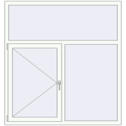 REHAU Brillant-Design 1510x1600 мм Білий (RAL 9016) з двох сторін