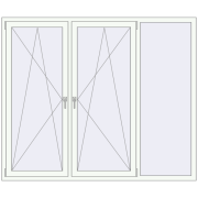 REHAU Euro 60 2000x1680 мм Білий (RAL 9016) з двох сторін