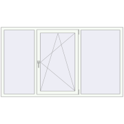 REHAU Euro 60 2100x1200 мм Білий (RAL 9016) з двох сторін