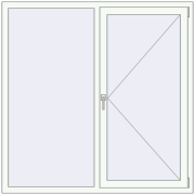 Вікна 1450x1500 мм REHAU Euro 60 Білий (RAL 9016) з двох сторін