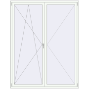 REHAU Brillant-Design 1800x2300 мм Білий (RAL 9016) з двох сторін REHAU Brillant-Design 1800x2300 мм Білий (RAL 9016) з двох сторін