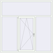 REHAU Euro 60 2000x2000 мм Білий (RAL 9016) з двох сторін REHAU Euro 60 2000x2000 мм Білий (RAL 9016) з двох сторін