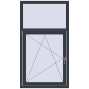 REHAU Euro 60 820x1459 мм ANTHRACITE_GREY_STRUKTURAL з двох сторін REHAU Euro 60 820x1459 мм ANTHRACITE_GREY_STRUKTURAL з двох сторін