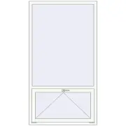 REHAU Euro 60 1100x2005 мм Білий (RAL 9016) з двох сторін