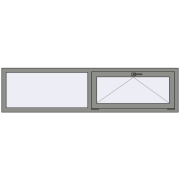 Altest Pony 375 2000x500 мм RAL 9007 Grey aluminium з двох сторін
