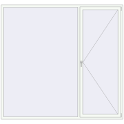 REHAU SYNEGO MD 2500x2350 мм Білий (RAL 9016) з двох сторін