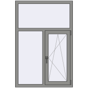 Altest Pony 375 1000x1500 мм RAL 9007 Grey aluminium з двох сторін
