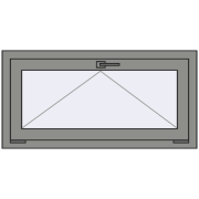 Altest Pony 375 1000x500 мм RAL 9007 Grey aluminium з двох сторін