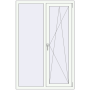 REHAU Brillant-Design 1100x1600 мм Білий (RAL 9016) з двох сторін