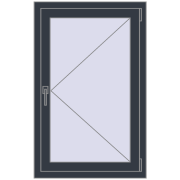 REHAU Euro 60 700x1100 мм ANTHRACITE_GREY_STRUKTURAL з двох сторін