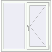 REHAU Euro 60 1010x1040 мм Білий (RAL 9016) з двох сторін REHAU Euro 60 1010x1040 мм Білий (RAL 9016) з двох сторін