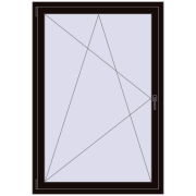 REHAU Euro 70 1090x1600 мм BLACK_BROWN з двох сторін