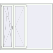 Вікна 1800x1600 мм REHAU Euro 70 Білий (RAL 9016) з двох сторін