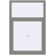 Вікна 1000x1500 мм Altest Pony 375 RAL 9007 Grey aluminium з двох сторін