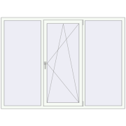 REHAU Euro 70 2060x1520 мм Білий (RAL 9016) з двох сторін