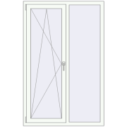 REHAU SYNEGO MD 1100x1700 мм Білий (RAL 9016) з двох сторін