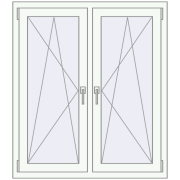 REHAU SYNEGO MD 1075x1200 мм Білий (RAL 9016) з двох сторін