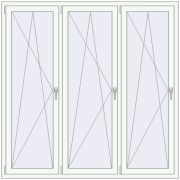 REHAU Euro 60 1800x1800 мм Білий (RAL 9016) з двох сторін