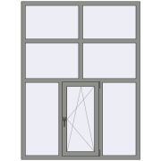 Altest Pony 375 1500x2000 мм RAL 9007 Grey aluminium з двох сторін
