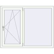 REHAU Brillant-Design 1400x1100 мм Білий (RAL 9016) з двох сторін