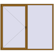REHAU Euro 60 2300x2000 мм LIGHT_OAK з двох сторін