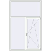 REHAU SYNEGO MD 1400x2200 мм Білий (RAL 9016) з двох сторін