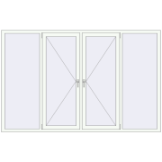 REHAU Euro 60 2500x1600 мм Білий (RAL 9016) з двох сторін