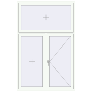REHAU SYNEGO MD 1350x2100 мм Білий (RAL 9016) з двох сторін REHAU SYNEGO MD 1350x2100 мм Білий (RAL 9016) з двох сторін