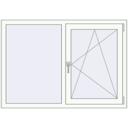 REHAU Euro 60 1250x940 мм Білий (RAL 9016) з двох сторін