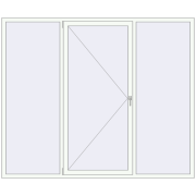 REHAU Brillant-Design 2400x2000 мм Білий (RAL 9016) з двох сторін