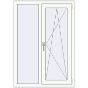REHAU Euro 70 870x1225 мм Білий (RAL 9016) з двох сторін REHAU Euro 70 870x1225 мм Білий (RAL 9016) з двох сторін
