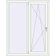 REHAU Euro 70 1150x1500 мм Білий (RAL 9016) з двох сторін