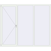REHAU SYNEGO MD 2500x2100 мм Білий (RAL 9016) з двох сторін