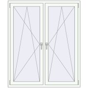REHAU Euro 70 1300x1550 мм Білий (RAL 9016) з двох сторін REHAU Euro 70 1300x1550 мм Білий (RAL 9016) з двох сторін