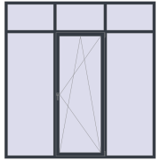 REHAU Brillant-Design 2500x2600 мм ANTHRACITE_GREY_STRUKTURAL з двох сторін