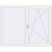 REHAU Euro 70 1660x1320 мм Білий (RAL 9016) з двох сторін