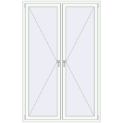 REHAU Euro 60 1360x2130 мм Білий (RAL 9016) з двох сторін REHAU Euro 60 1360x2130 мм Білий (RAL 9016) з двох сторін