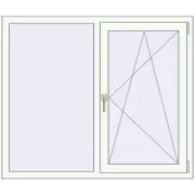 REHAU Euro 60 1330x1130 мм Білий (RAL 9016) з двох сторін
