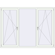 REHAU Euro 70 2100x1550 мм Білий (RAL 9016) з двох сторін