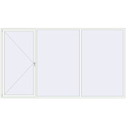 REHAU Euro 70 3900x2200 мм Білий (RAL 9016) з двох сторін