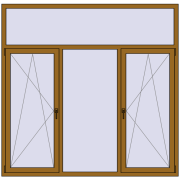 REHAU Euro 70 2050x2000 мм LIGHT_OAK з двох сторін