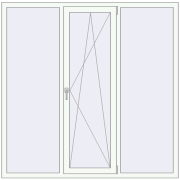 REHAU Euro 70 1760x1750 мм Білий (RAL 9016) з двох сторін
