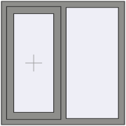 Altest Pony 375 1000x1000 мм RAL 9007 Grey aluminium з двох сторін